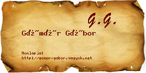 Gömör Gábor névjegykártya